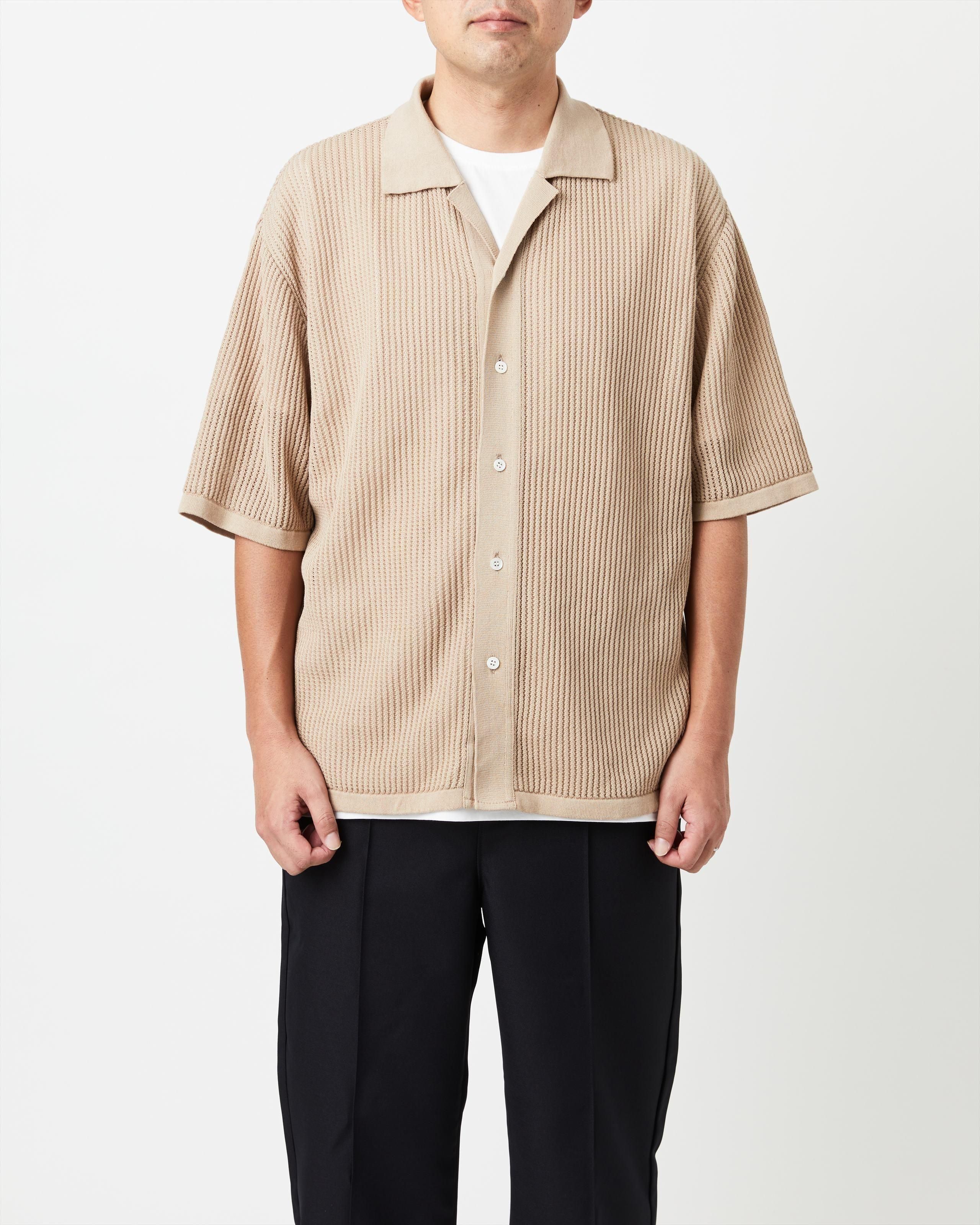 COTTON SUKASHI KNIT SHIRT - Yonetomi STORE ONLINE｜ヨネトミ