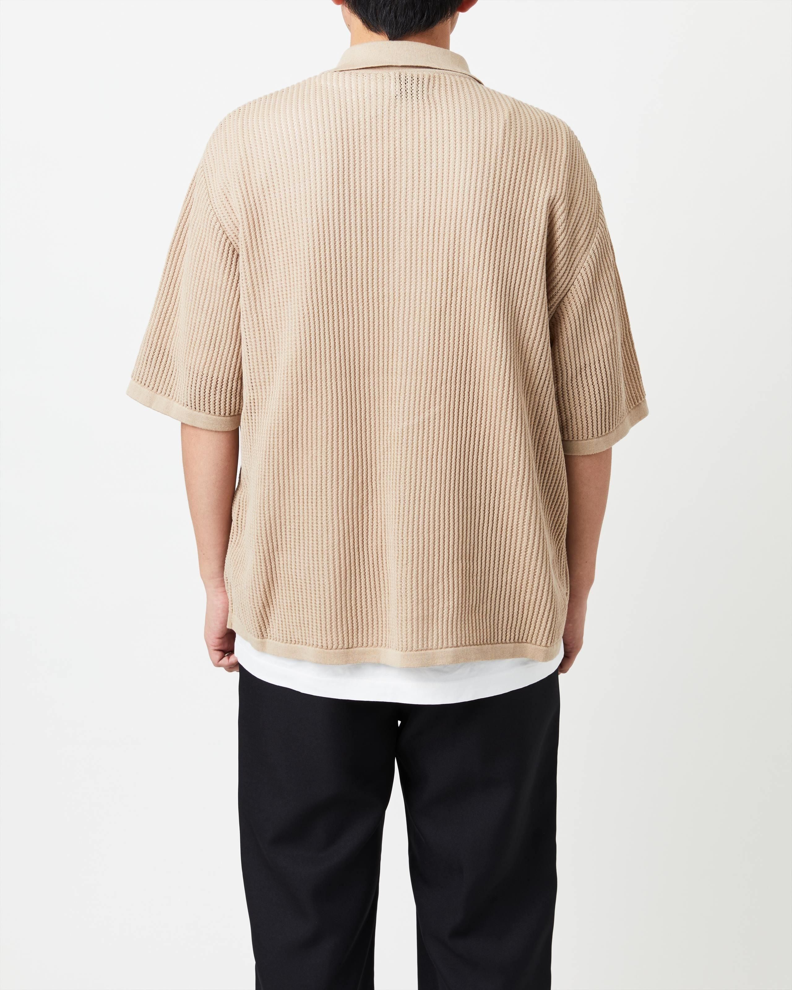 COTTON SUKASHI KNIT SHIRT - Yonetomi STORE ONLINE｜ヨネトミ