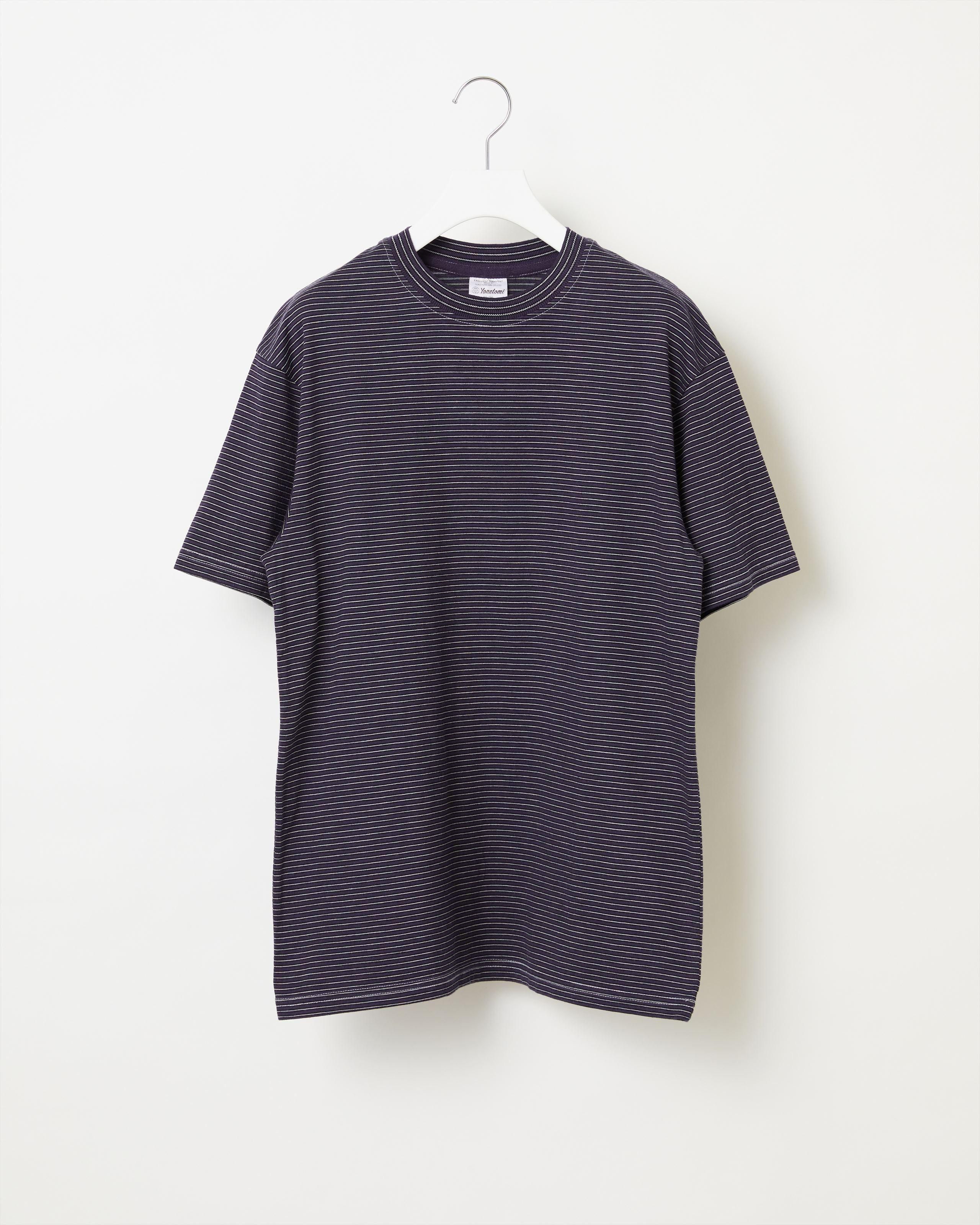 NEW BASIC GARMENT DYED BORDER T-SHIRT - Yonetomi STORE ONLINE