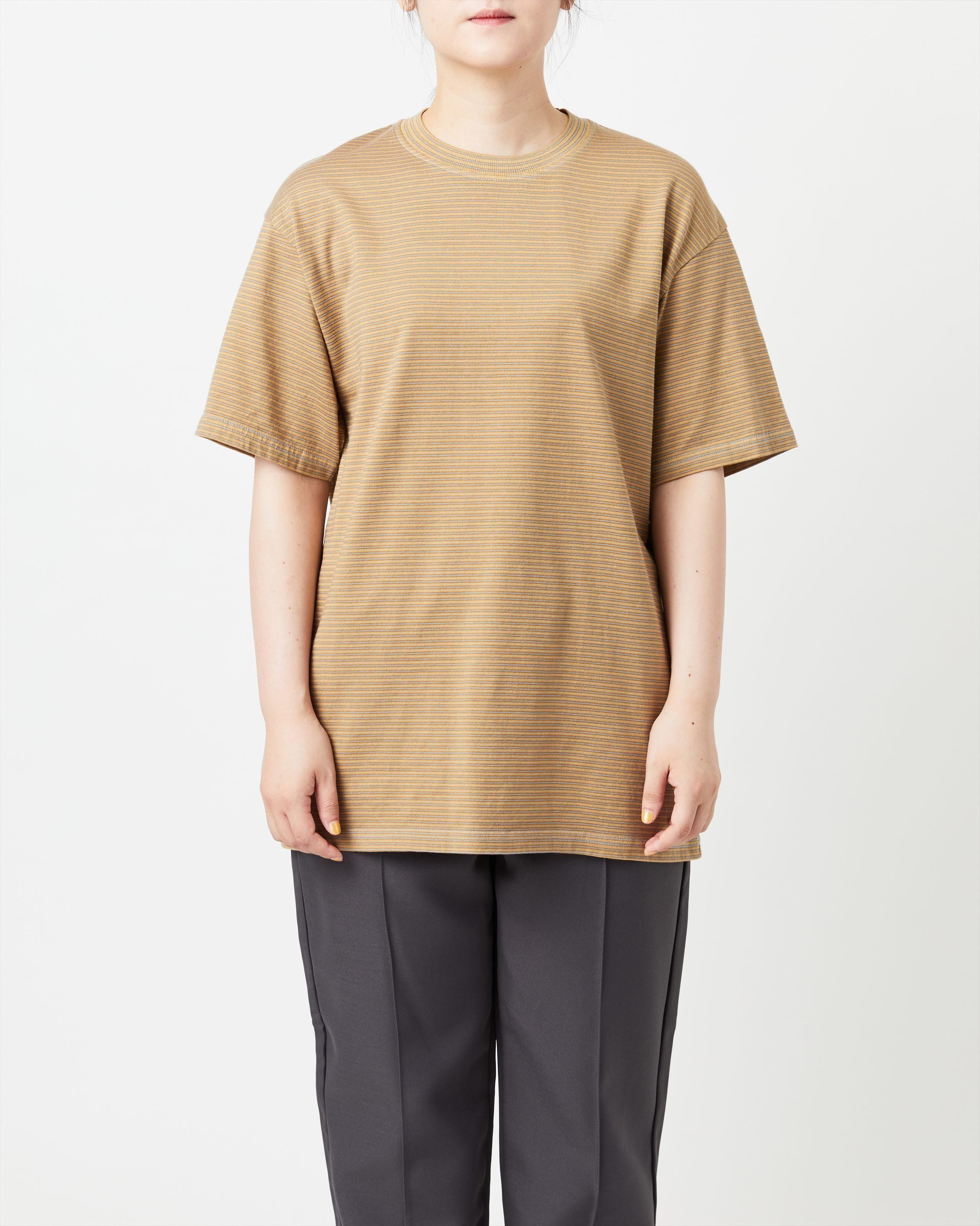 NEW BASIC GARMENT DYED BORDER T-SHIRT - Yonetomi STORE ONLINE