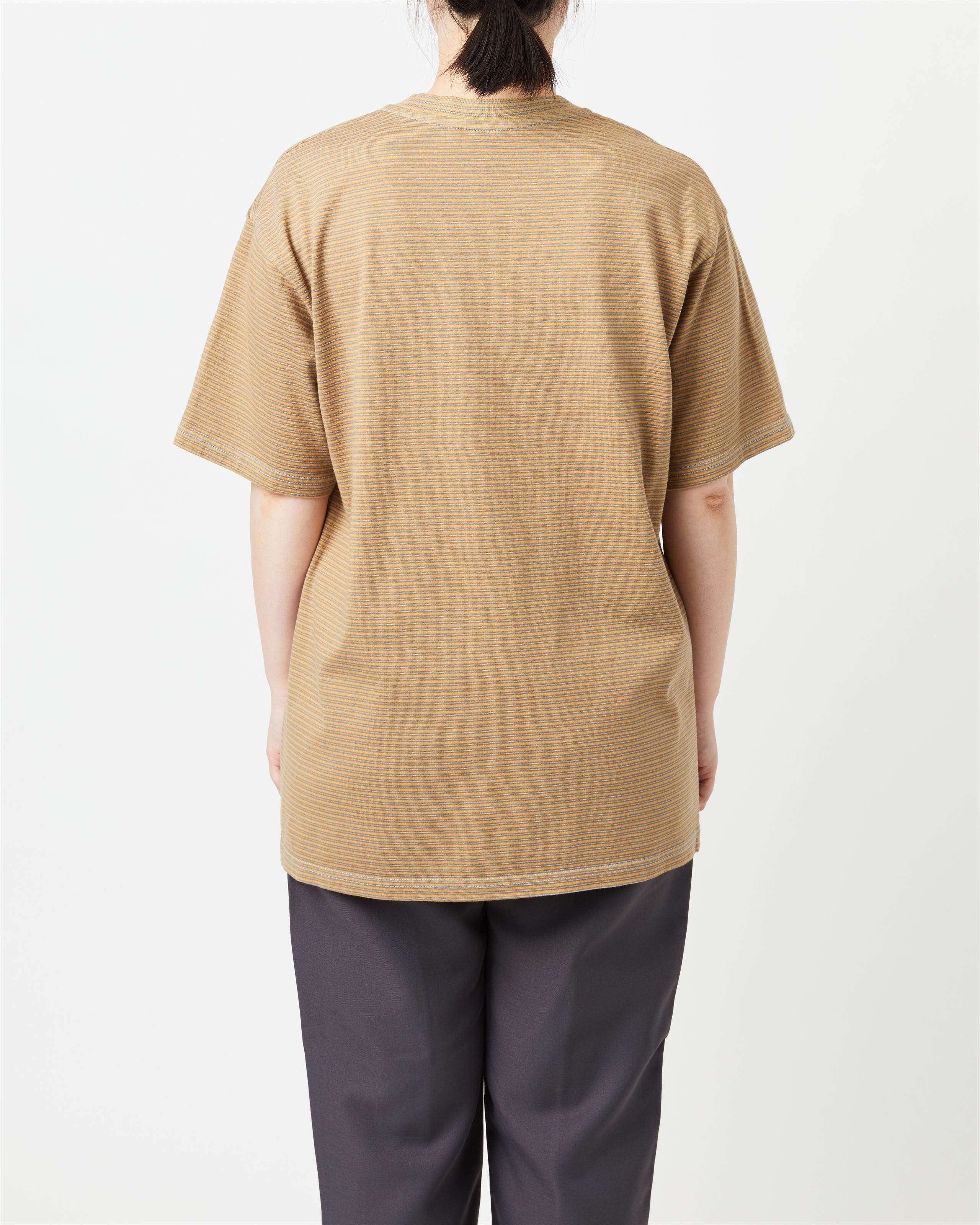 NEW BASIC GARMENT DYED BORDER T-SHIRT - Yonetomi STORE