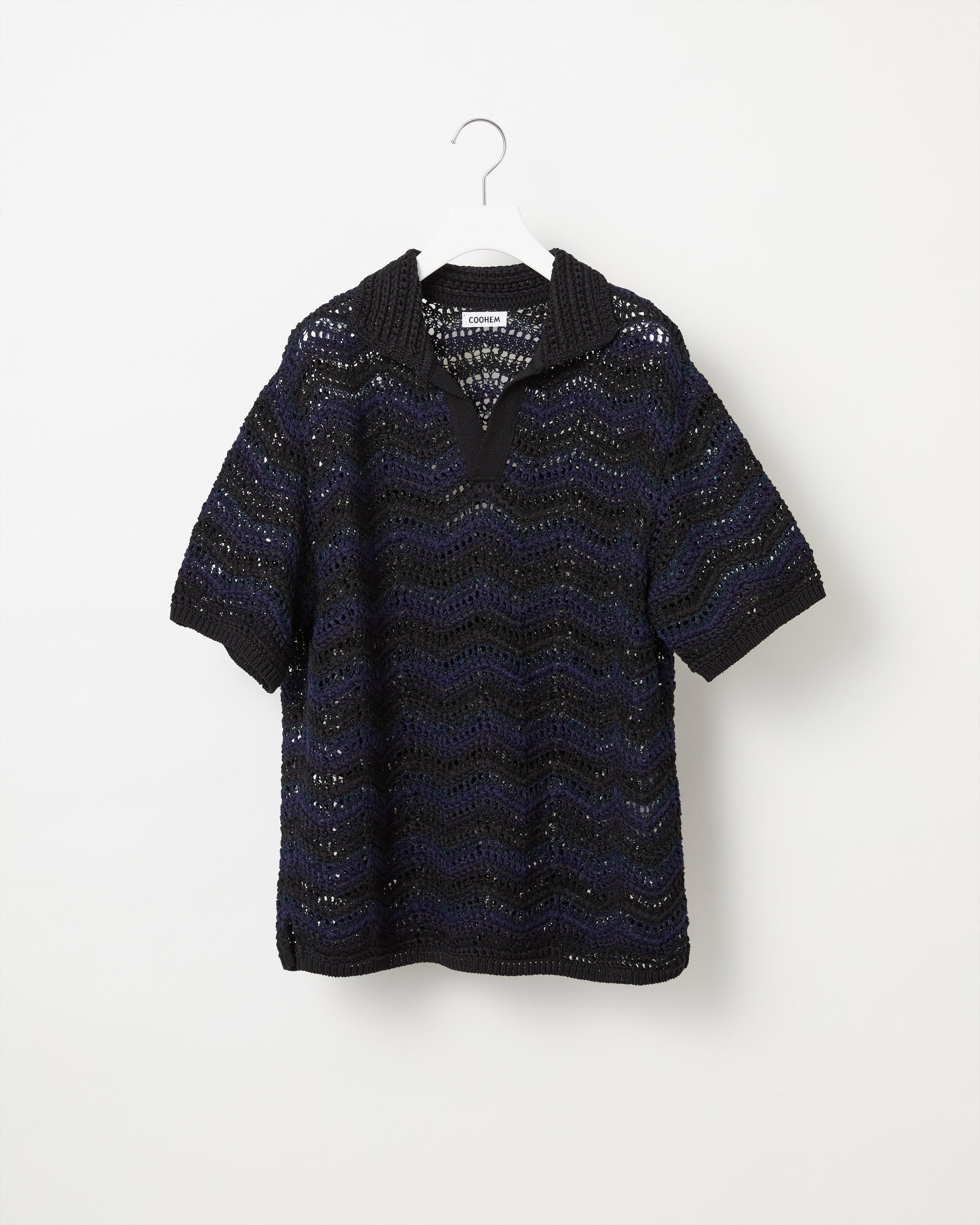 ZIGZAG SUKASHI KNIT PULLOVER - Yonetomi STORE ONLINE｜ヨネ