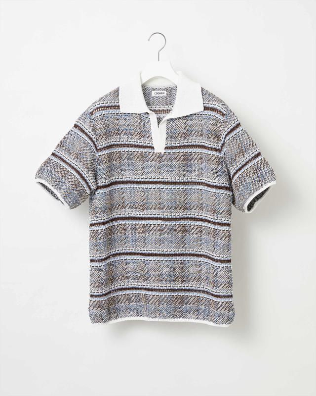 MADRAS EYELET TWEED PULLOVER