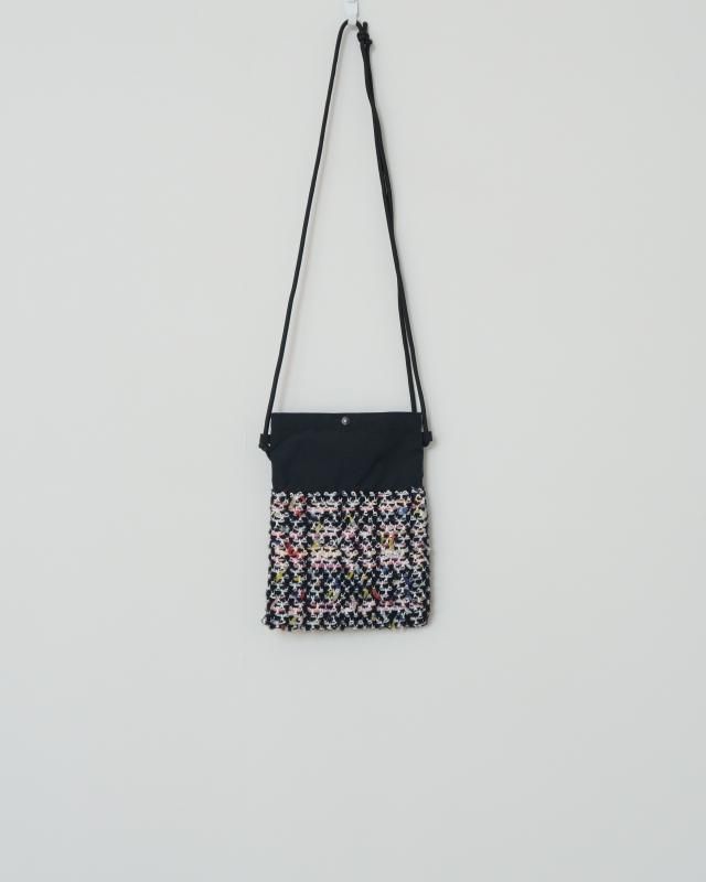 KNIT TWEED SACOCHE -AUTUMN CHECK TWEED-MULTI