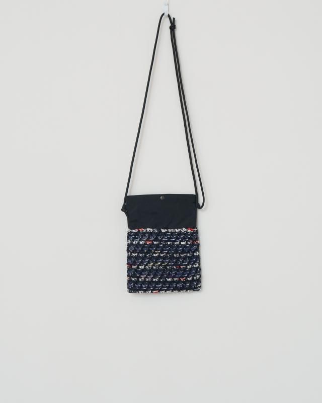 KNIT TWEED SACOCHE -MOLE TWEED-BLACK NAVY