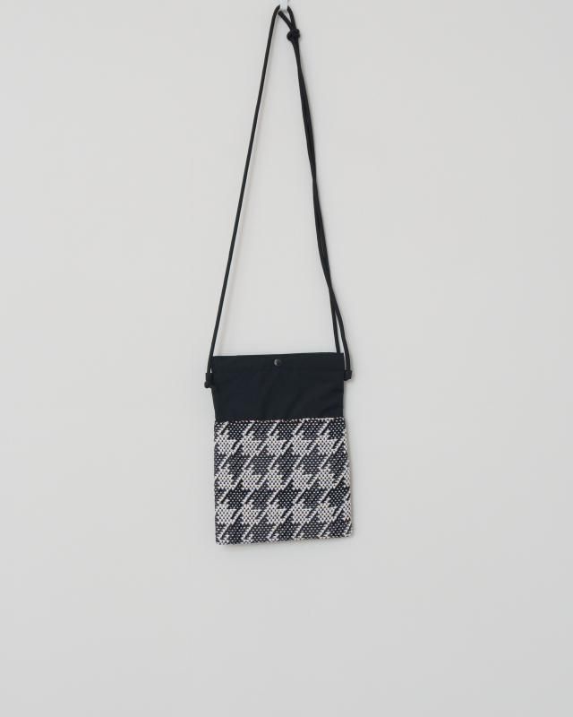 KNIT TWEED SACOCHE -GUN CLUB TECH TWEED-MONOCHROME