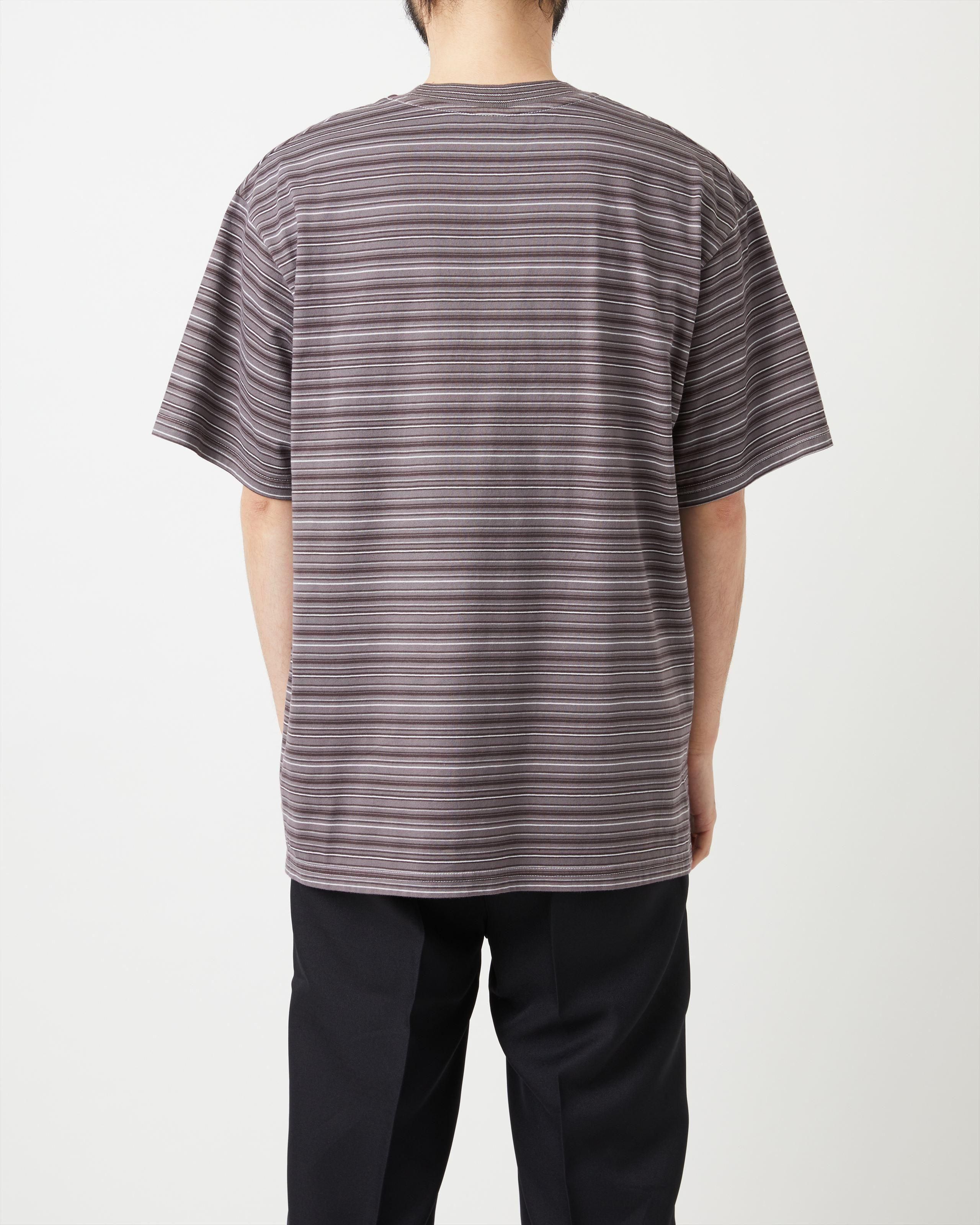 GARMENT DYED RANDOM BORDER T-SHIRT - Yonetomi STORE ONLINE｜ヨネ