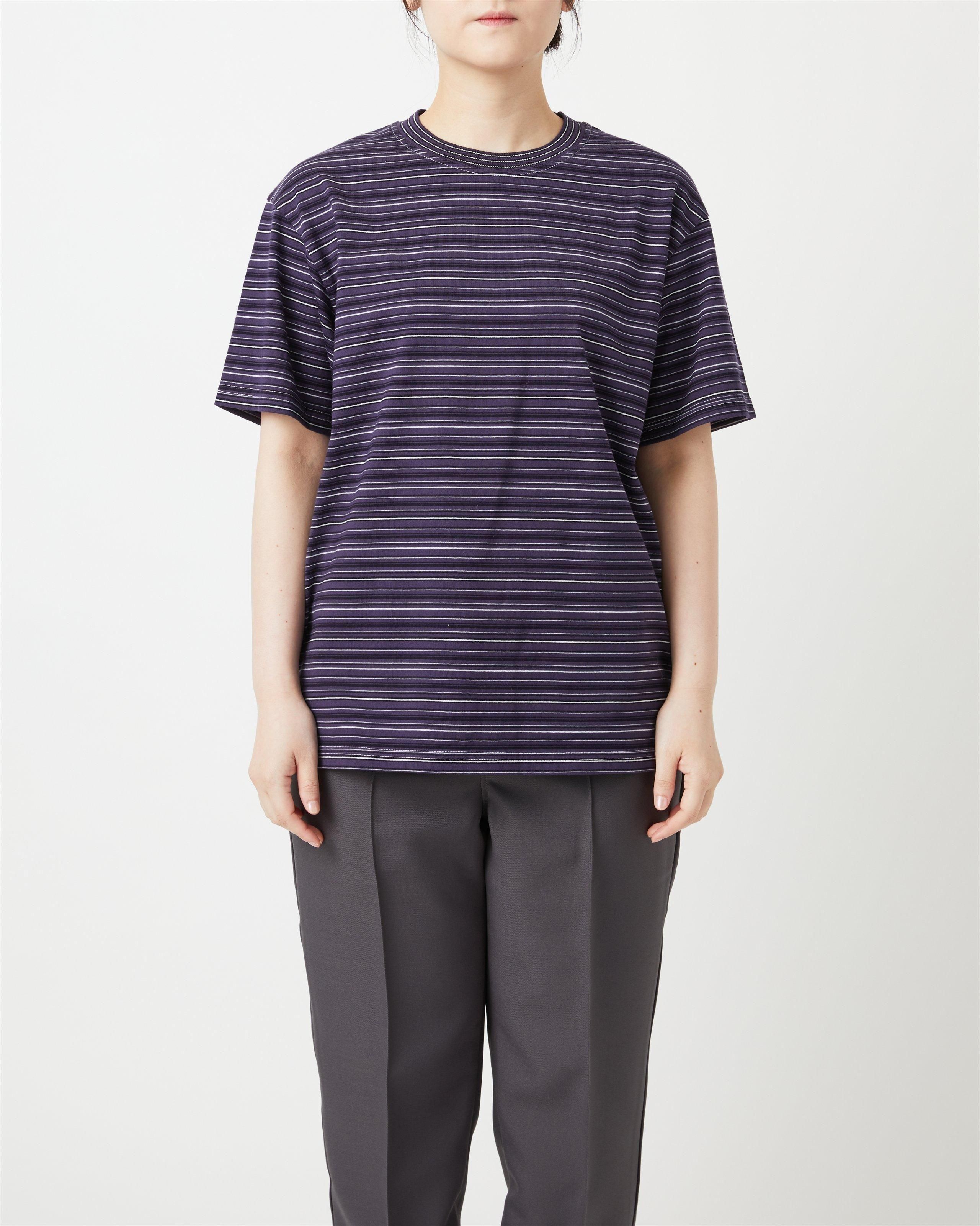 GARMENT DYED RANDOM BORDER T-SHIRT - Yonetomi STORE ONLINE｜ヨネ