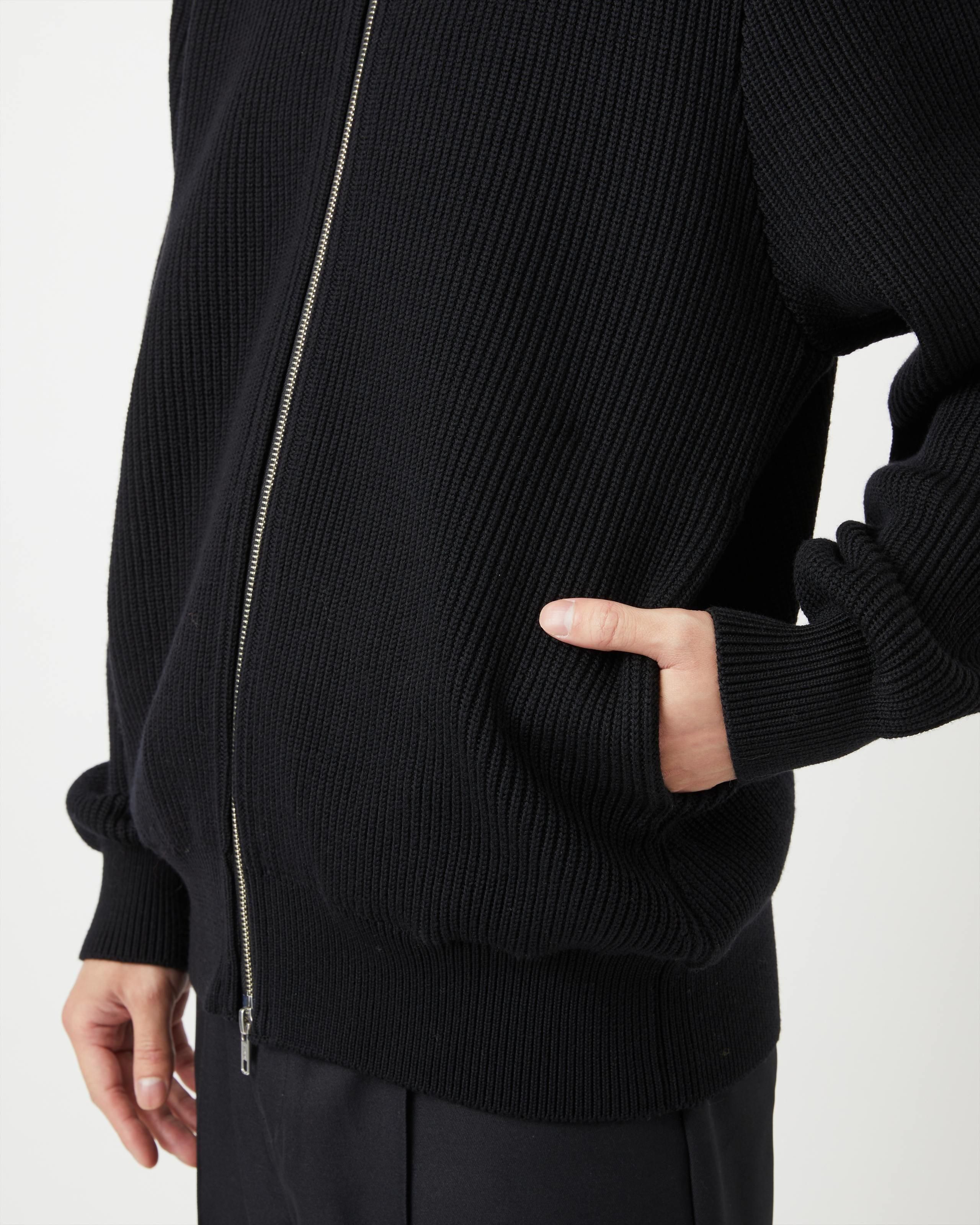 EX FINE WOOL RIB KNIT BLOUSON - Yonetomi STORE ONLINE｜ヨネ