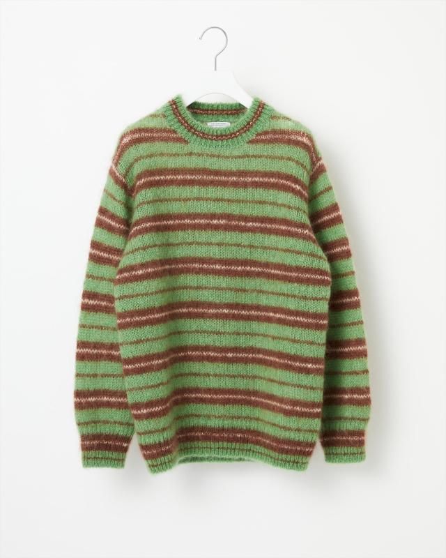 WAVE COTTON BASQUE KNIT PULLOVER 〈BOAT NECK〉 - Yonetomi STORE