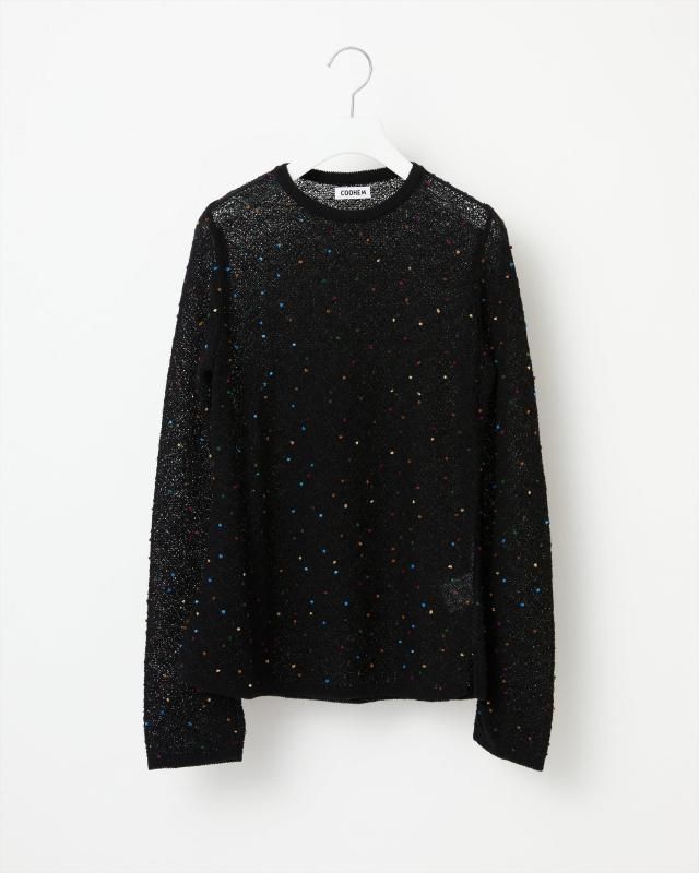 POMPON SHEER KNIT PULLOVER