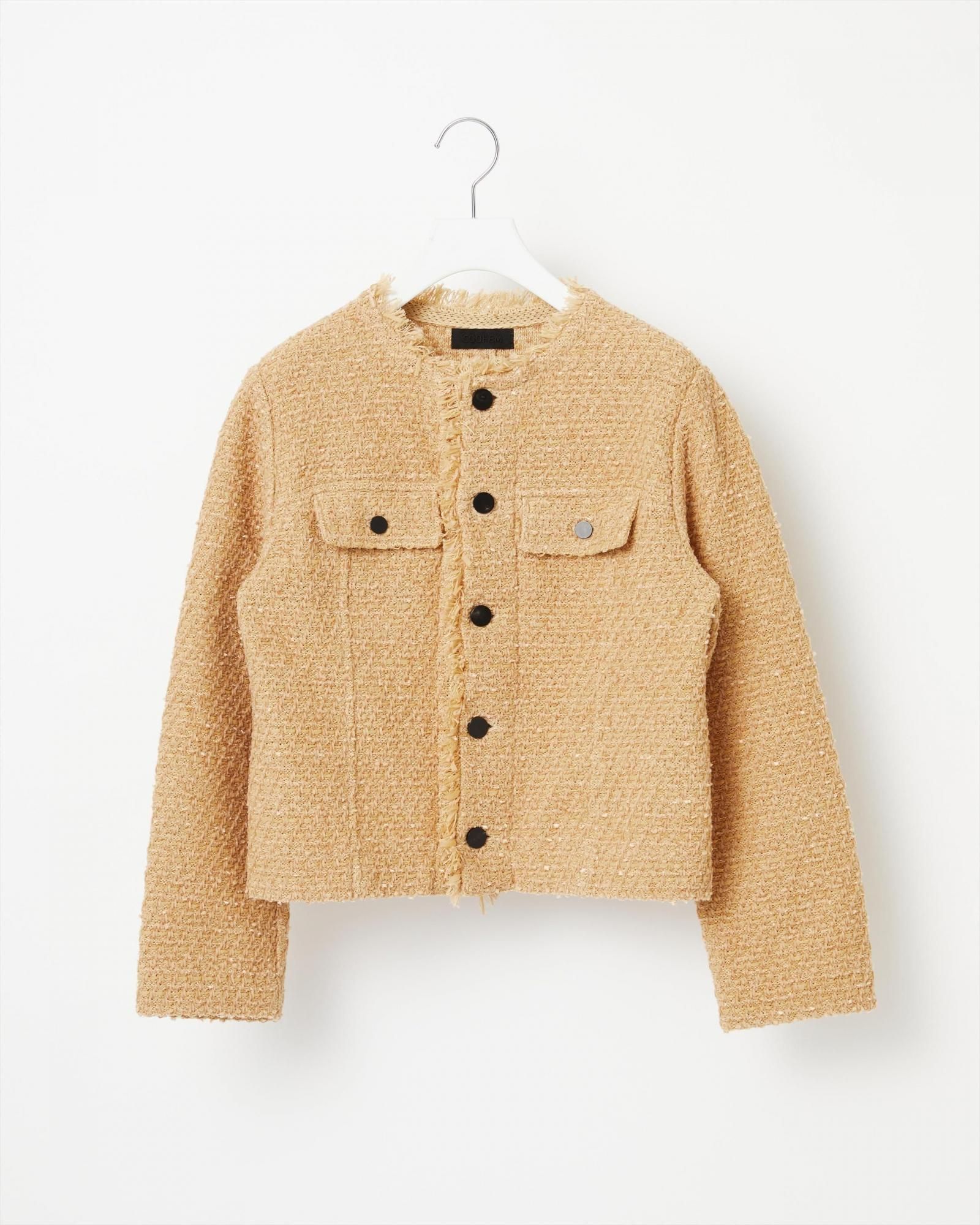 BASIC TWEED VELVET JACKET - Yonetomi STORE ONLINE｜ヨネトミ