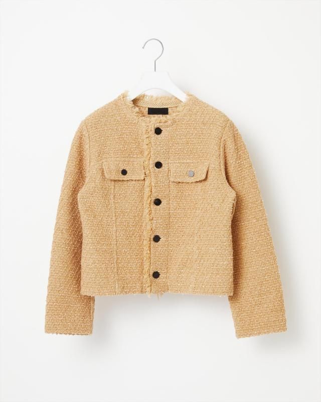 BASIC TWEED VELVET JACKET