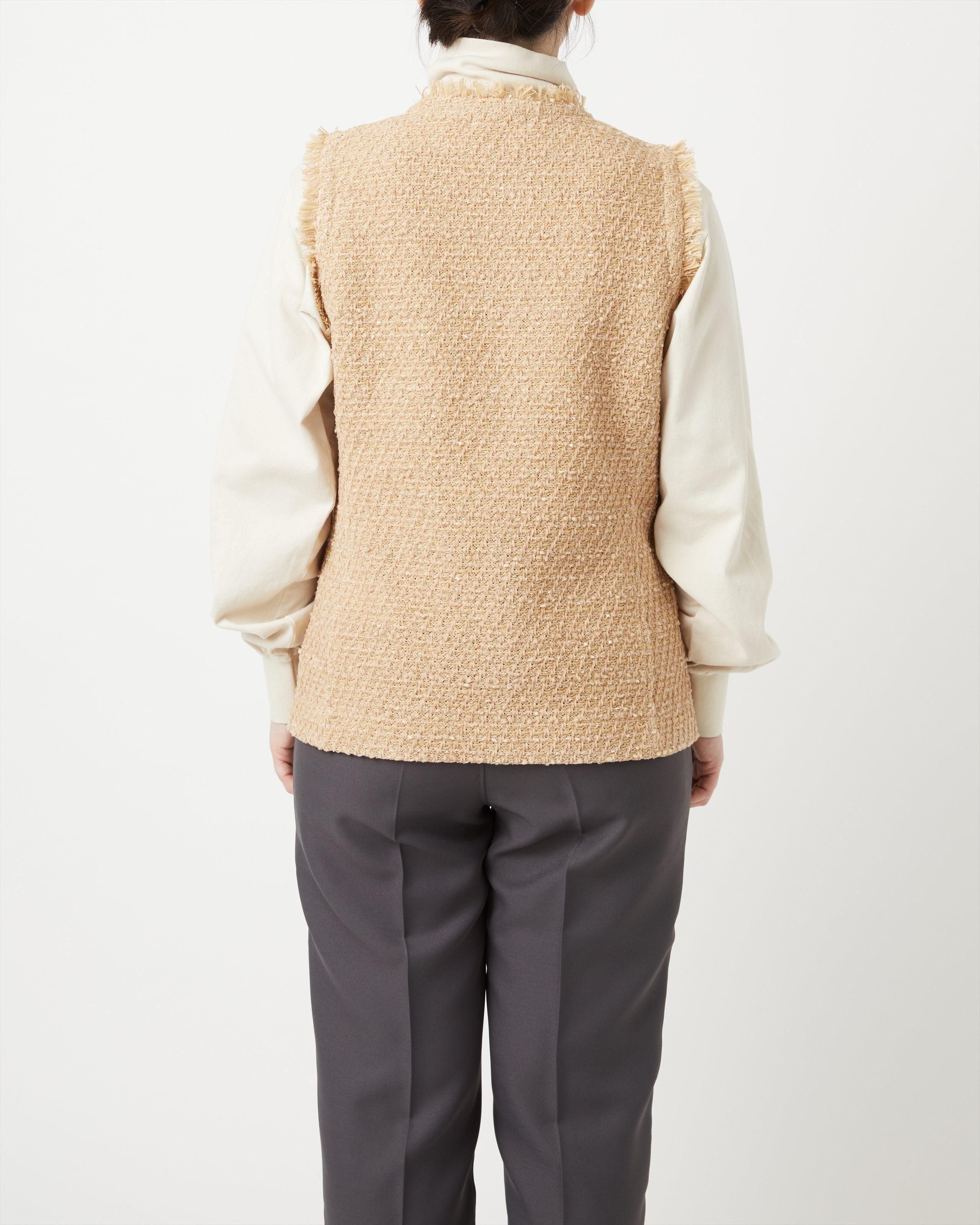 トップス nae. Novel Tweed Vest_black トップス nae. Novel
