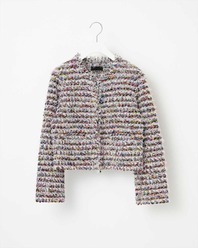 FEATHER MIX TWEED JACKET