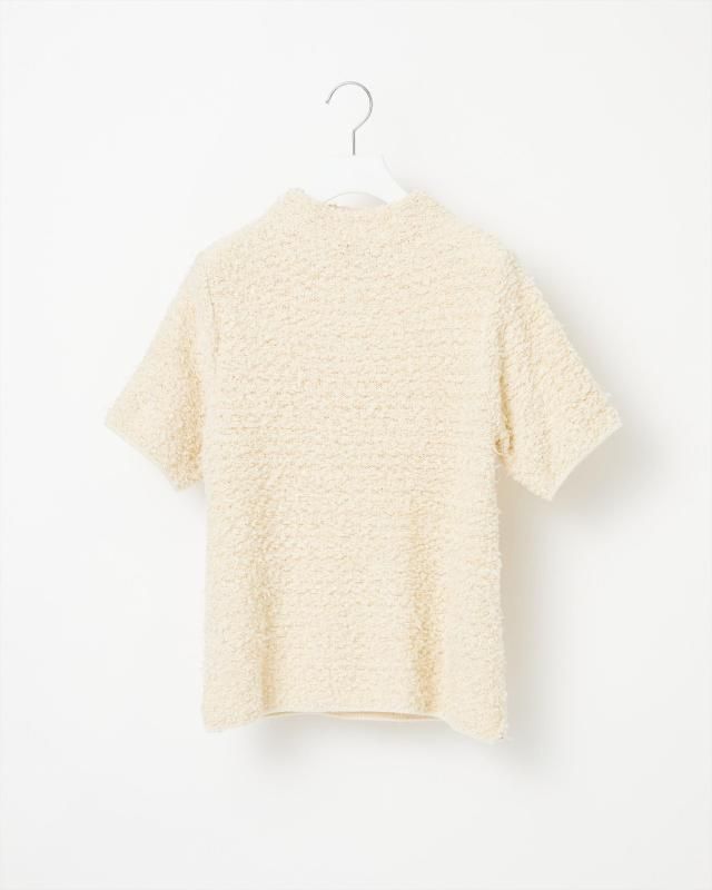 COTTON FANCY YARN KNIT PULLOVER