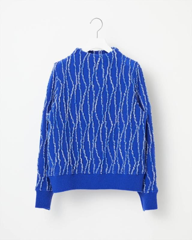 RANDOM INLAY STRIPE KNIT PULLOVER