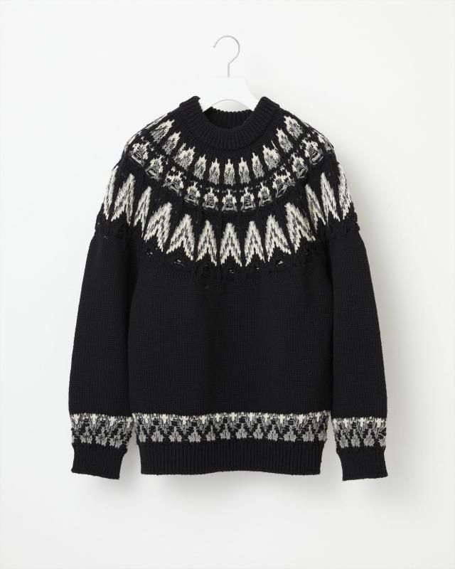 【完売】Coohem ニット コート ネイティブ柄 米富繊維 /定価 10万円 完売】Coohem ニット コート ネイティブ柄 米富繊維 /定価 10万