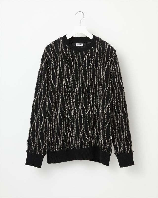 RANDOM INLAY STRIPE KNIT PULLOVER
