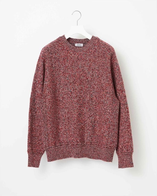 COLORMIX WOOL REVERSE KNIT PULLOVER