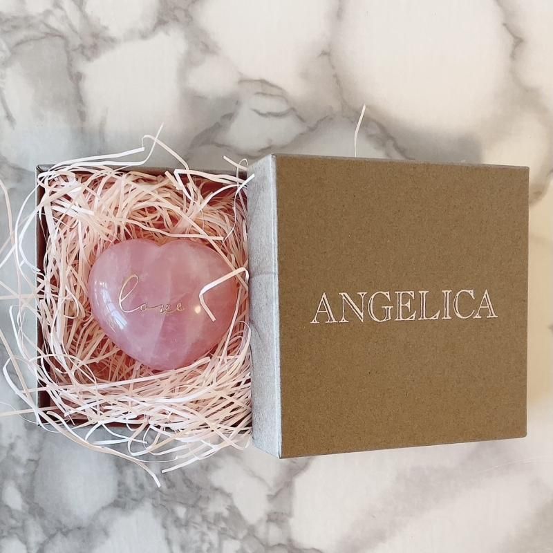 LOVEハートローズクォーツ - 天然石パワーストーンANGELICA LOVEハートローズクォーツ - 天然石パワーストーンANGELICA