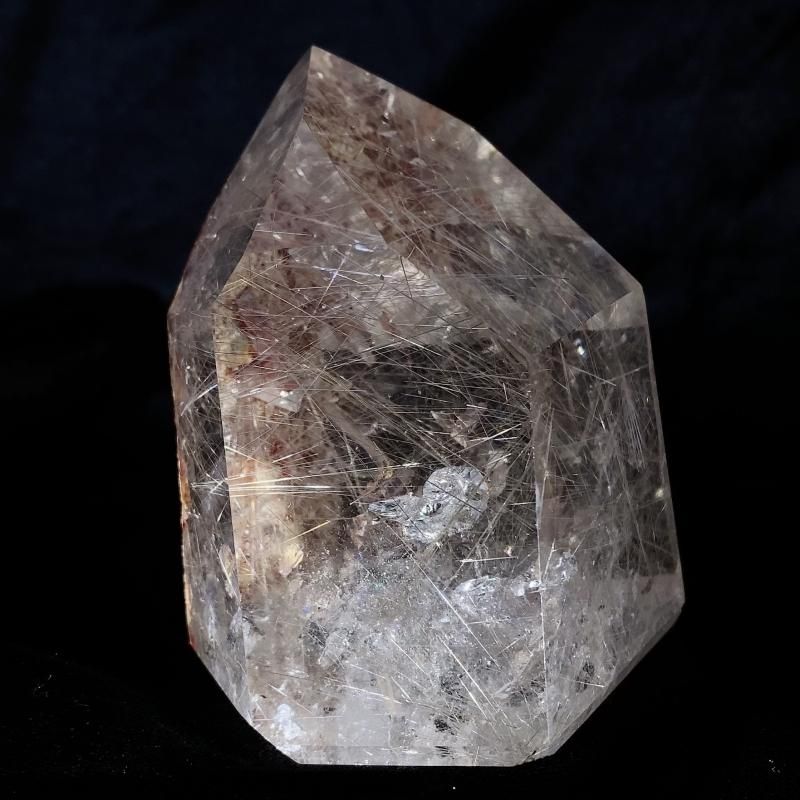 パワーストーン　天然石　ルチルクォーツ　レインボー入り　46g　No.887 50mmを超えるサイズで驚きの安さ!!】ナチュラルレインボー入り