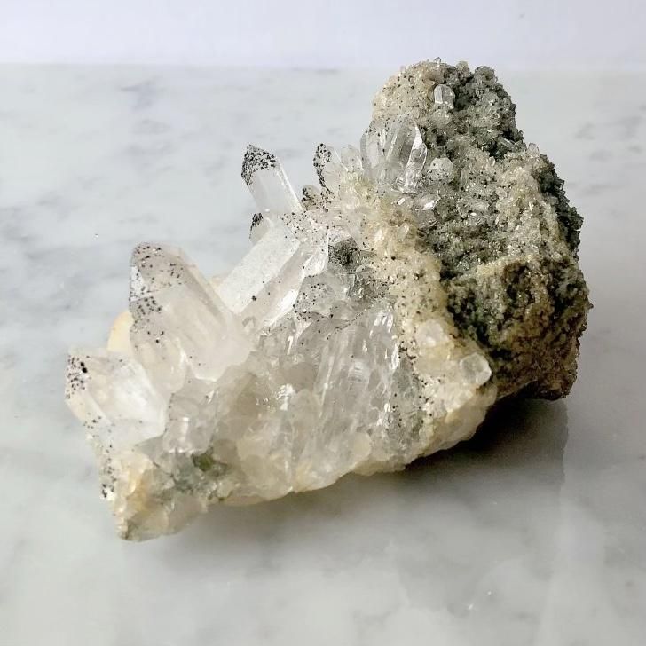 水晶 クラスター　南マニハール産　天然石　パワーストーン インド/マニハール産ヒマラヤ水晶クラスター（未加工原石、群晶