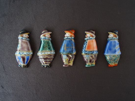 色絵異邦人 箸置き揃(5個セット) - 山本長左の器 色絵異邦人 箸置き揃(5個セット) - 山本長左の器