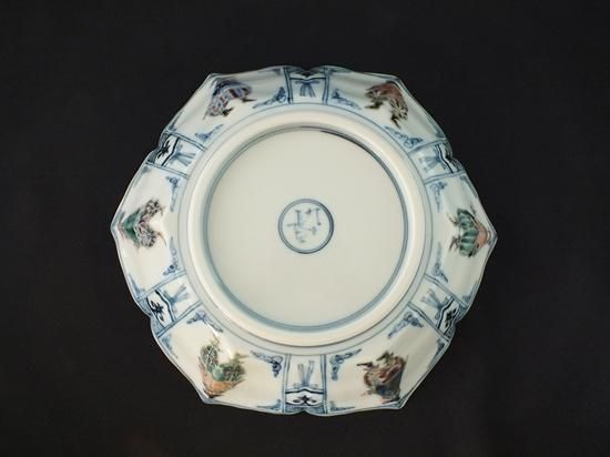 色絵異邦人図菓子鉢(小紋) - 山本長左の器 色絵異邦人図菓子鉢(小紋) - 山本長左の器
