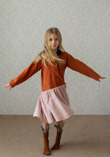 ***SALE***popelin (ポペリン)　ワンピース　　Mod.25.3 Orange dress　6A　120cm -  ベビー＊子供服＋ギフト　Rorty