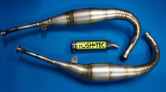 RZ/RZR チタンクロスレーシングチャンバー（350/250） 受注生産 - TOSH