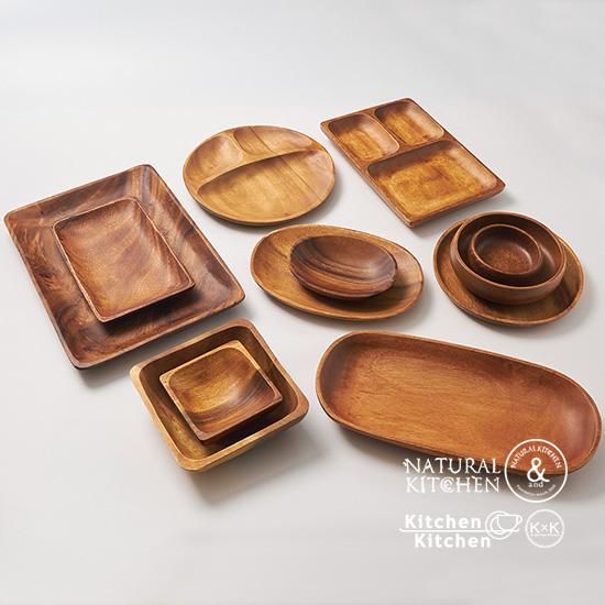 アカシア仕切りつきプレート - おしゃれな雑貨の通販はNATURAL KITCHEN