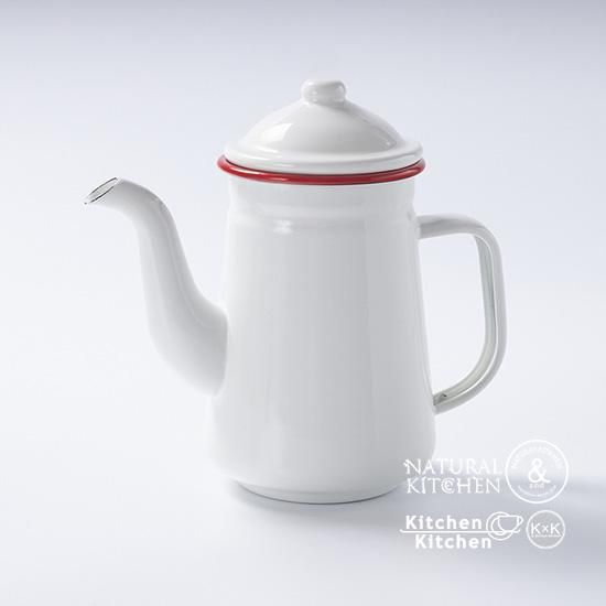 5月中旬頃入荷予定 ホーローオイルポット ミルク レッド Natural Kitchen Select