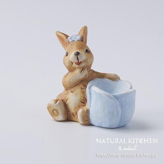 インテリアカップ ウサギ フラワー ライトブルー Natural Kitchen Select