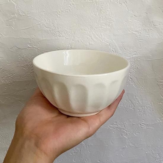 象牙色のカフェオレボウル 直径12cm 民藝 古陶/J918