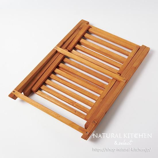 木製折畳み2段ラック - おしゃれな雑貨の通販はNATURAL KITCHEN & select