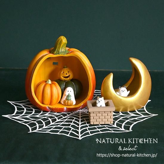 フクロウさんとSPOOKYカボチャタワー&電池ボックス式巨大オブジェ2点セット 樹脂オブジェカボチャ積みオバケ - おしゃれな雑貨の通販は