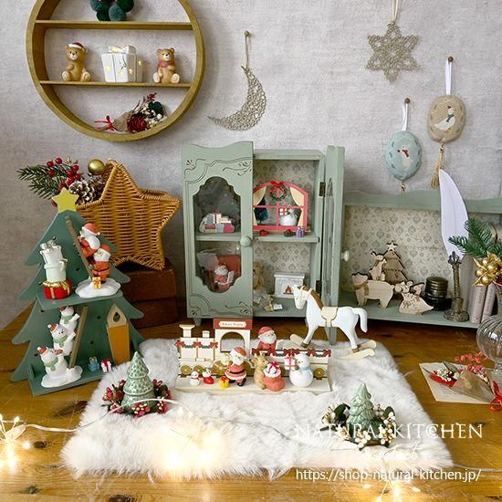 ウッドオブジェセット動物たちのクリスマス準備 - おしゃれな雑貨の