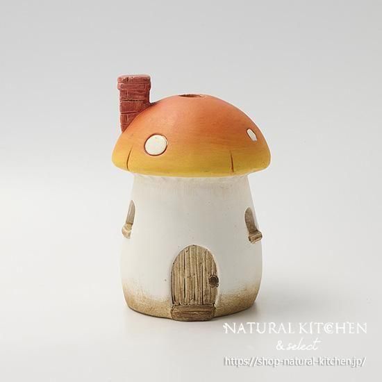 再入荷なし＞キャンドルポットキノコドームハウス オレンジ