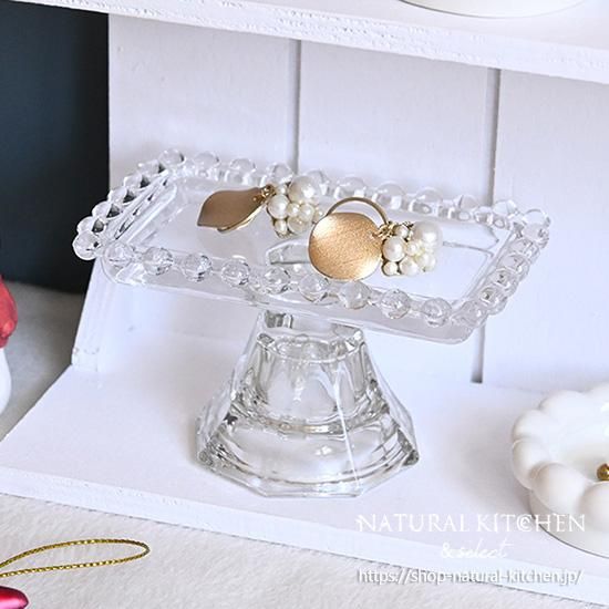 購入上限数100個！】ガラスコンポートドットスクエア - おしゃれな雑貨