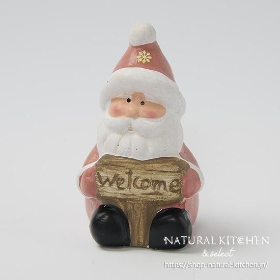 サンタクロース　ウェルカムボード　置物　木製 楽天市場】WELCOME クリスマストリオ肩車 サンタ トナカイ