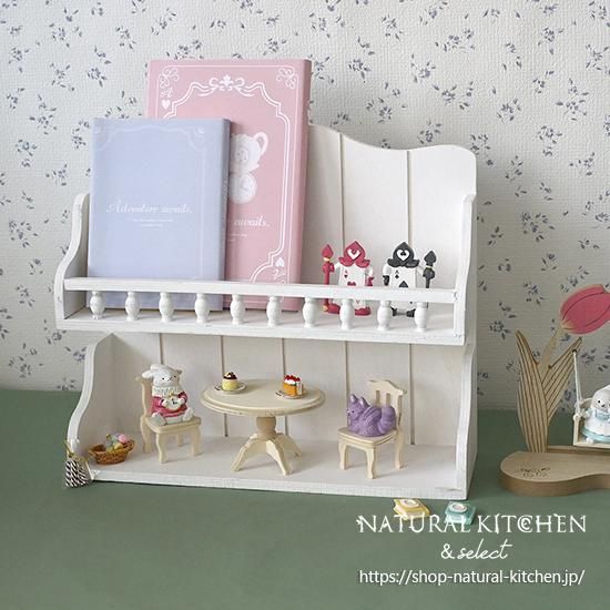 WEB限定】木製二段シェルフアンティークワイド - おしゃれな雑貨の通販