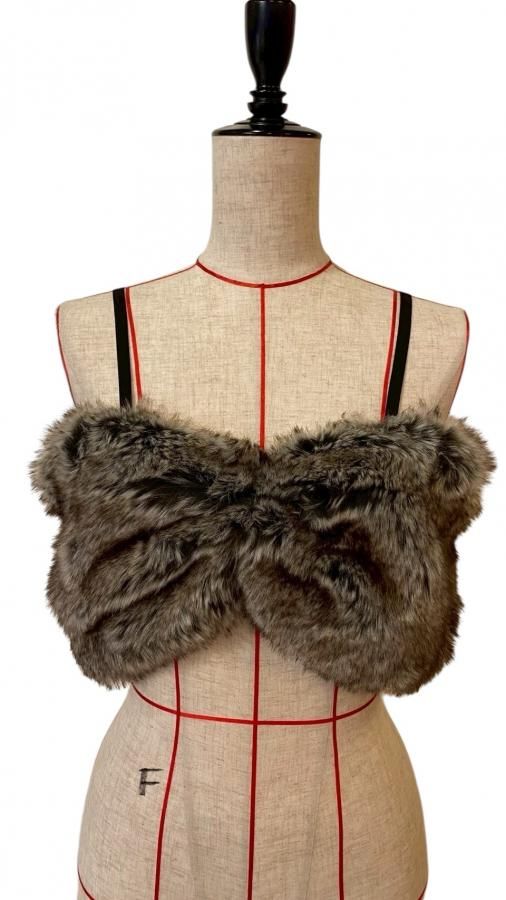 animal far bustier /BK