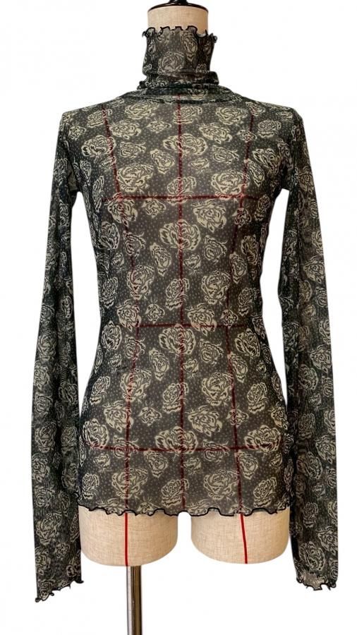 flower mesh high neck BK/size 2