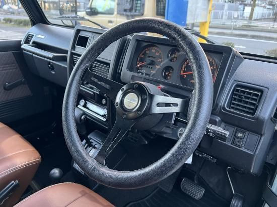 D1spec D1SPEC ステアリング FLAT-C 35パイ ブラックステッチ ジムニー