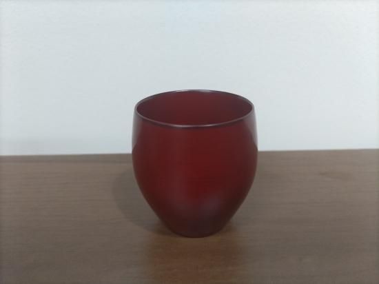 うずら杯 本朱 角有伊作 - うつわわいち