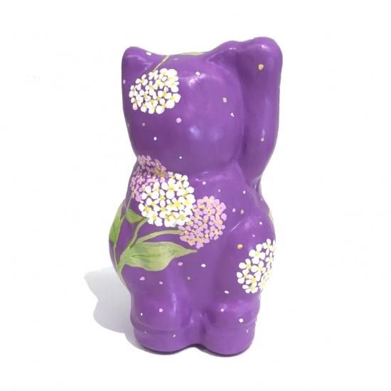 張子 招き猫（大）【あじさい】あわゆきや - 鎌倉八座オンラインショップ