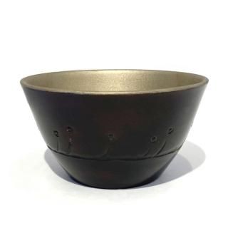 末広がり椀M 波模様【黒漆／錫粉】遠藤英明 - 鎌倉八座
