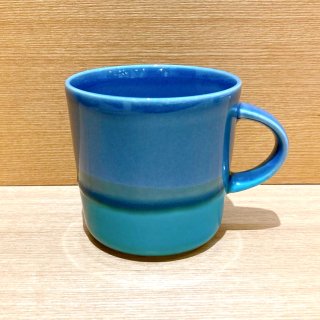 Mug cup M（2色掛け分け）【Ultramarine/Turquoise】前野達郎