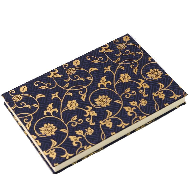 御朱印帳 紗綾形と唐草（紺色） | 京都ちせんストア